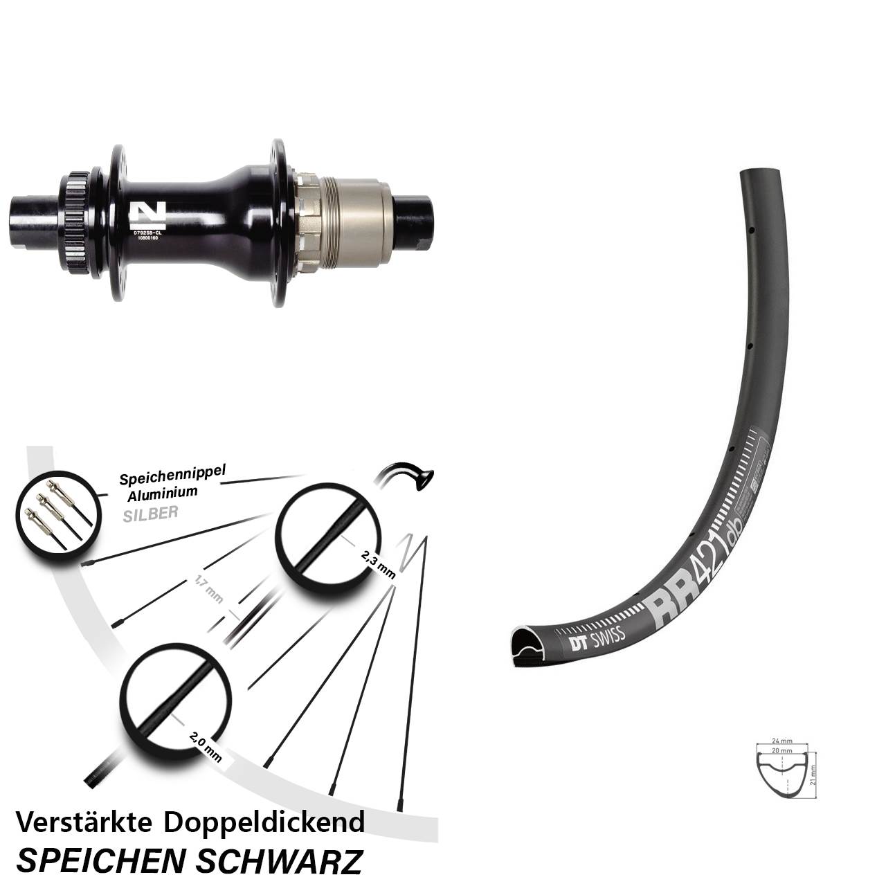 DT Swiss RR421 Novatec D792SB 28 Zoll Disc Laufrad 12x142 XDR 11-12 fach
