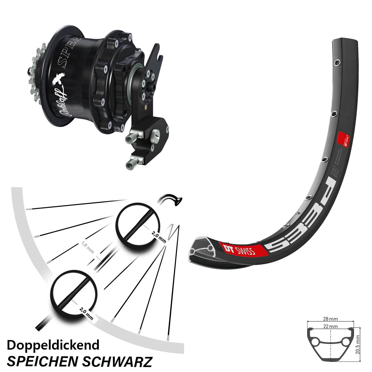 DT Swiss 533 D Disc-Hinterrad 27,5 Zoll Rohloff Speedhub CC OEM2