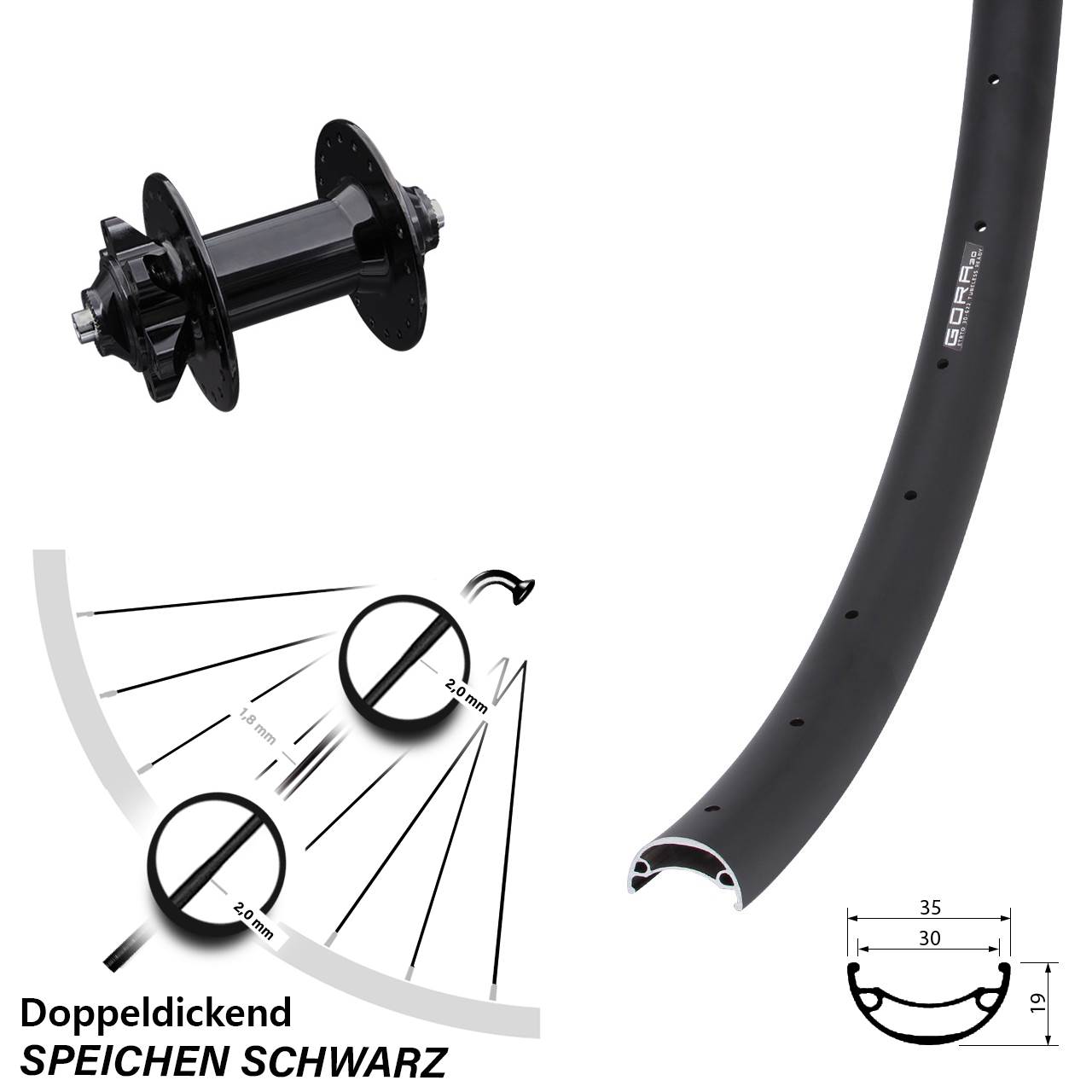 Gora 30 Formula DC91 29 Zoll Vorderrad 6-Loch QR
