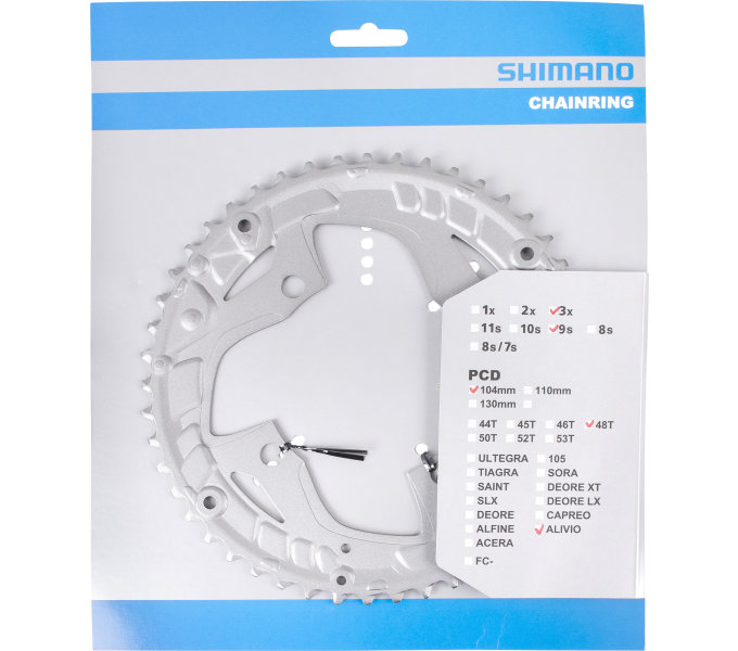 Shimano Alivio FC-T4060 48 Zähne Kettenblatt für Kettenschutzring