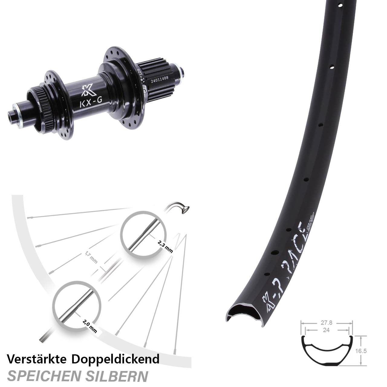 Hinterrad Centerlock QR KXR-G Race Micro Spline