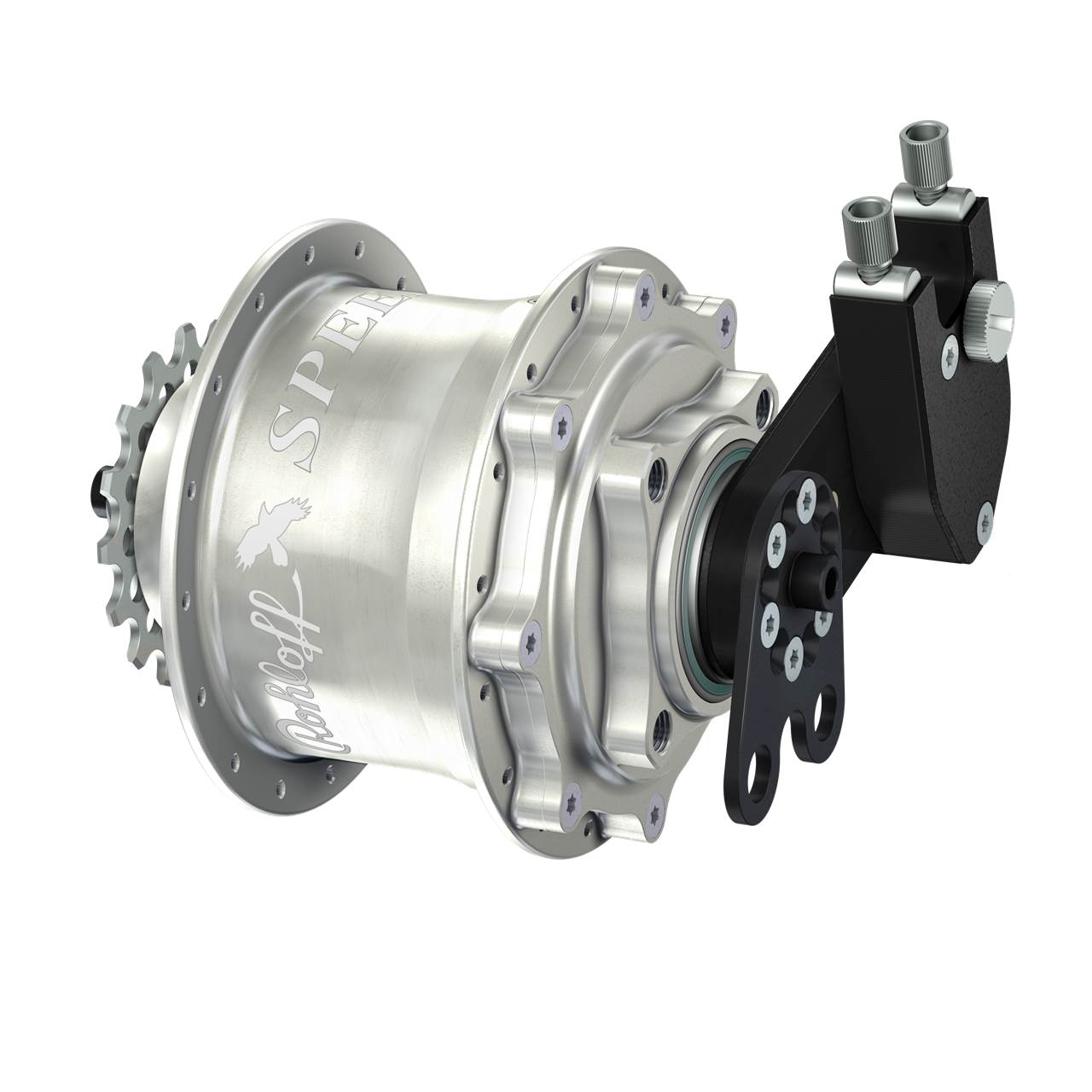 Rohloff Speedhub 14 Gang Nabe 500/14 CC DB Tandem silbern für Scheibenbremse