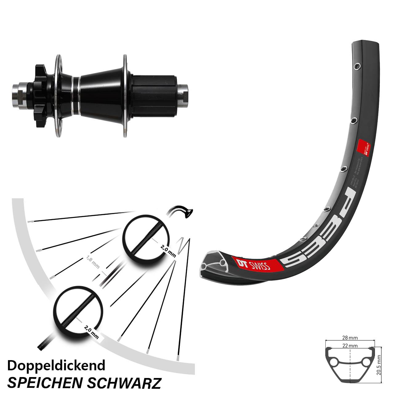 29 Zoll Hinterrad Formula DT Swiss 533 Disc 8-11 fach