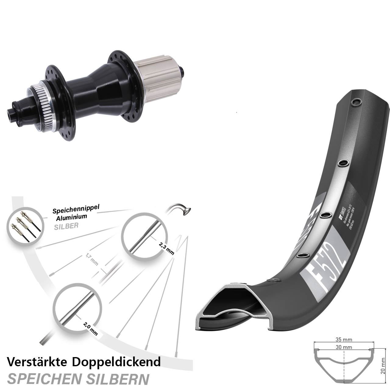Disc Hinterrad für Schnellspanner 29 Zoll DT Swiss F572 Novatec CL-135 8-12 fach