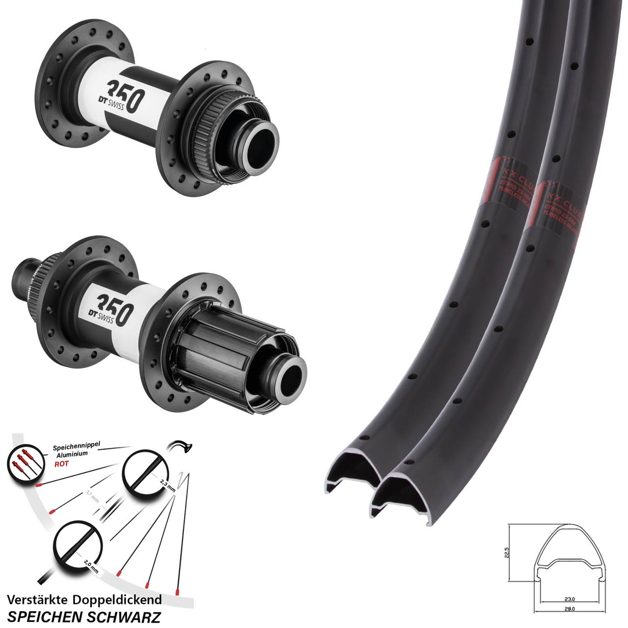 KX Clue DT Swiss 350 27,5 Zoll Centerlock Laufradsatz 15x110 12x148 8-11 fach