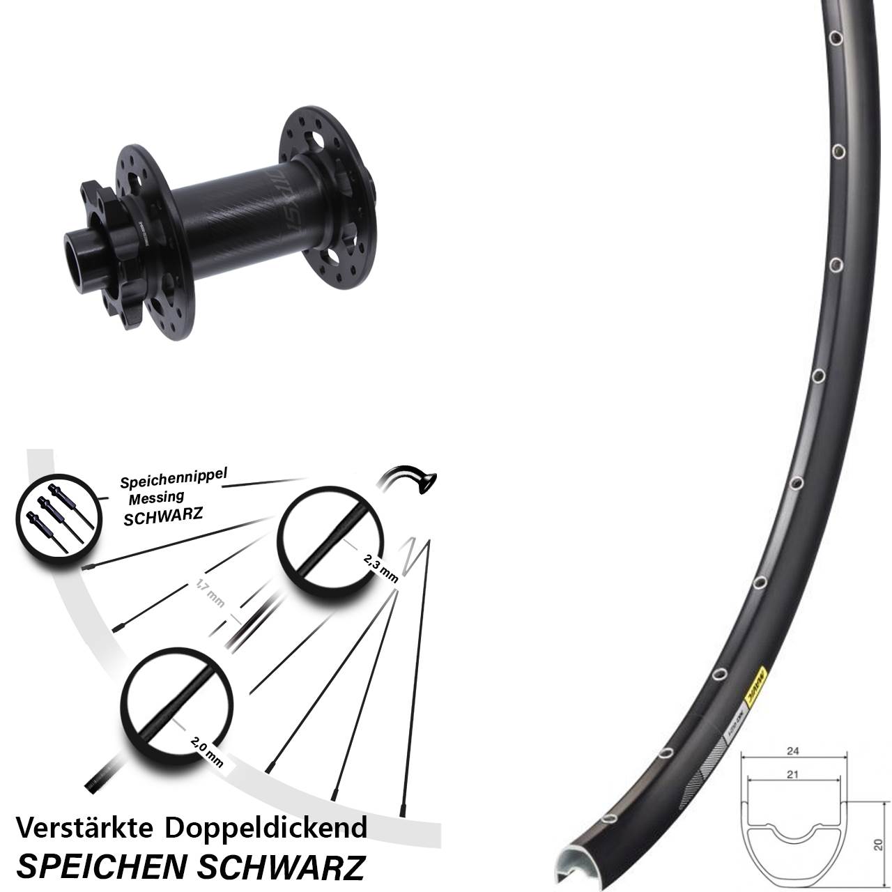 Boost Disc Laufrad 15x110 29 Zoll Mavic XC 621 Bear Pawls