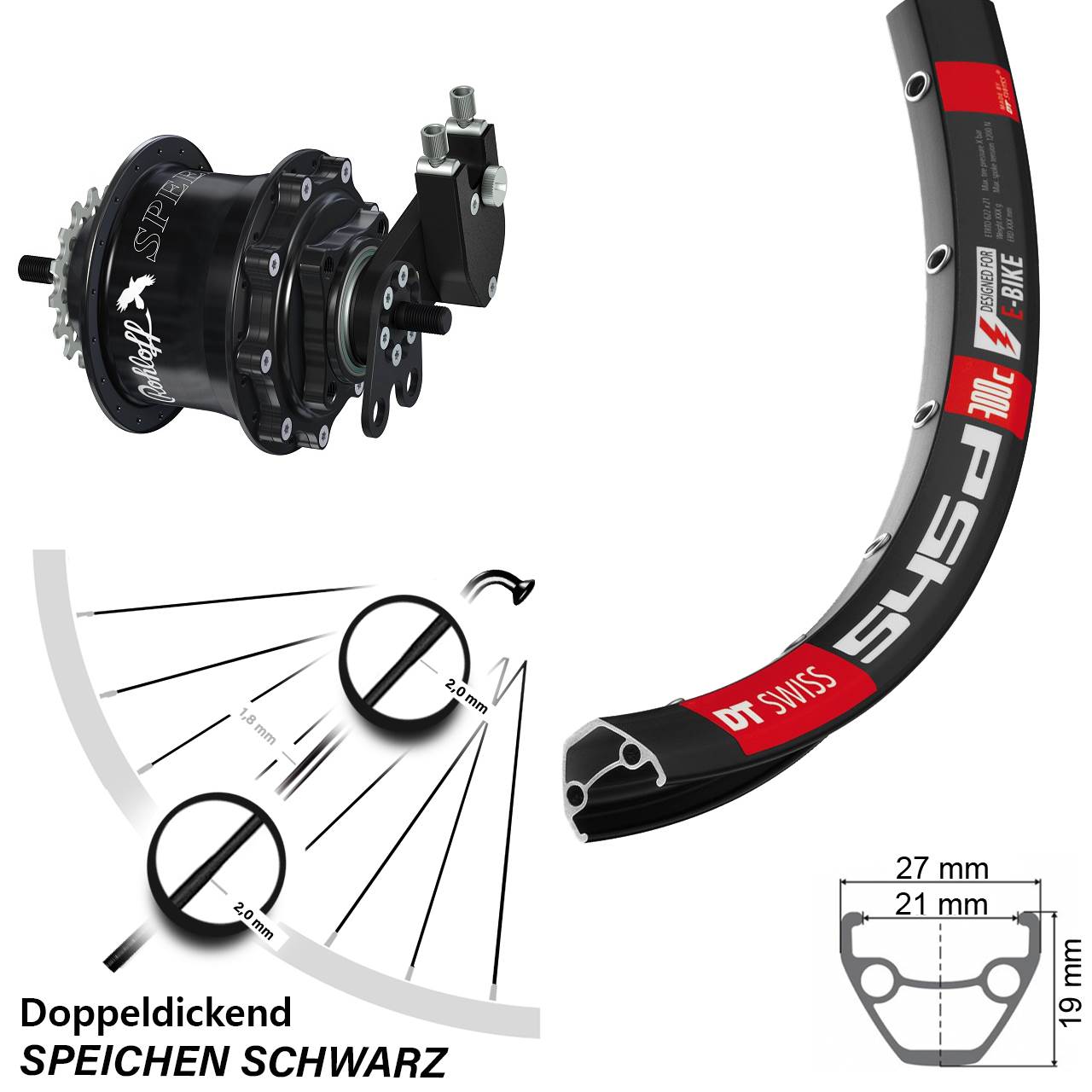 28 Zoll DT Swiss 545d Rohloff Speedhub TS DB Tandem