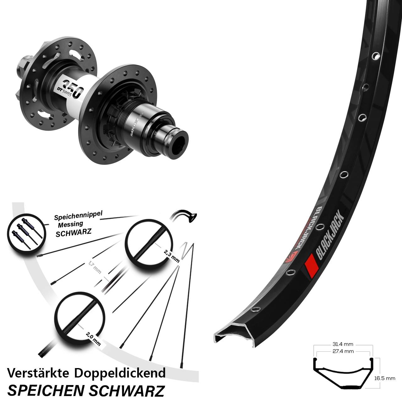 Disc Hinterrad 12x148 650B Rodi Ready 27 DT Swiss 350 DEG72 XD 11-12 fach