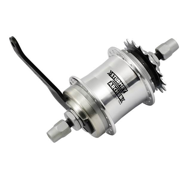 Sturmey Archer Single Speed Nabe mit Rücktrittbremse S1C silbern