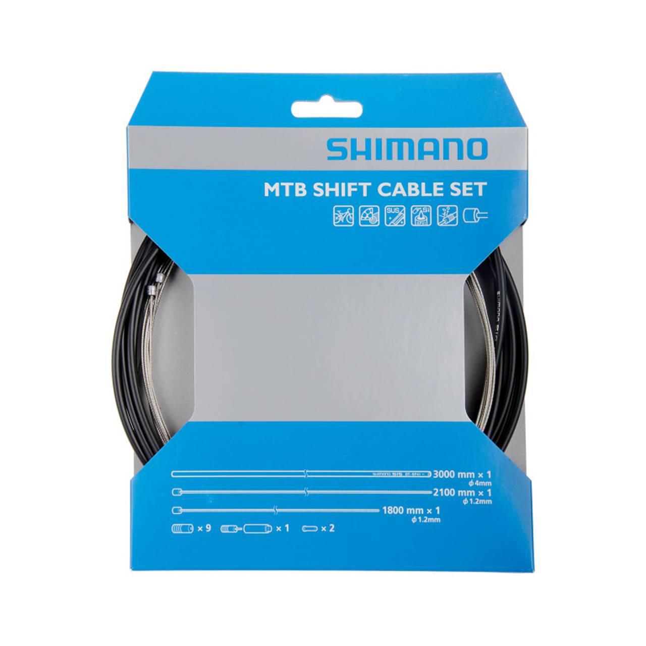 Shimano Schaltzug-Set für MTB Edelstahl schwarz