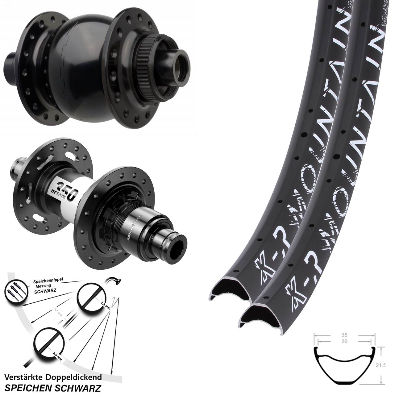 KX-R Mountain DT Swiss 350 DEG 72 SON 28 29 Zoll Laufradsatz Centerlock 15x110 12x148 XD