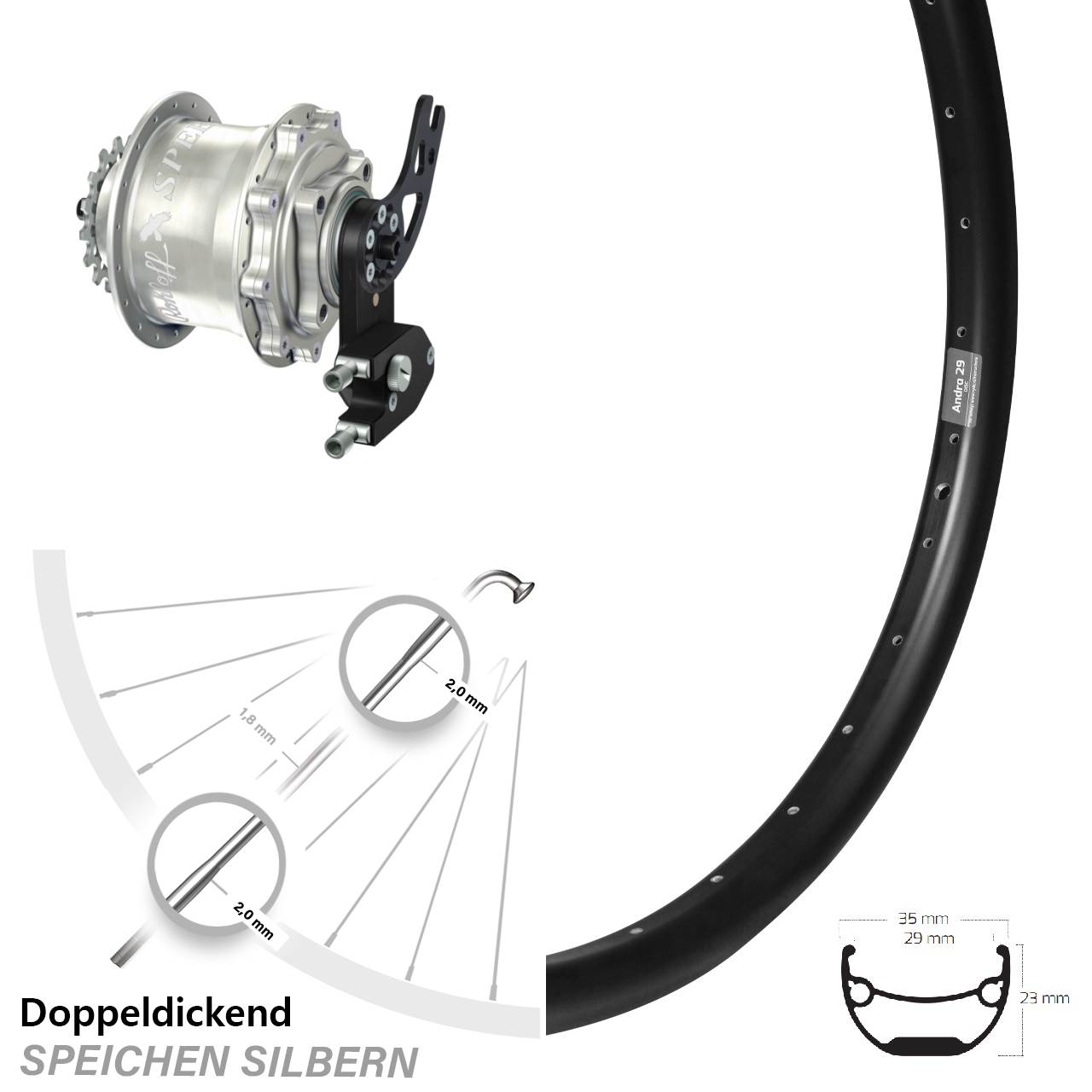 29 Zoll Ryde Andra 29 Rohloff Speedhub CC DB PM