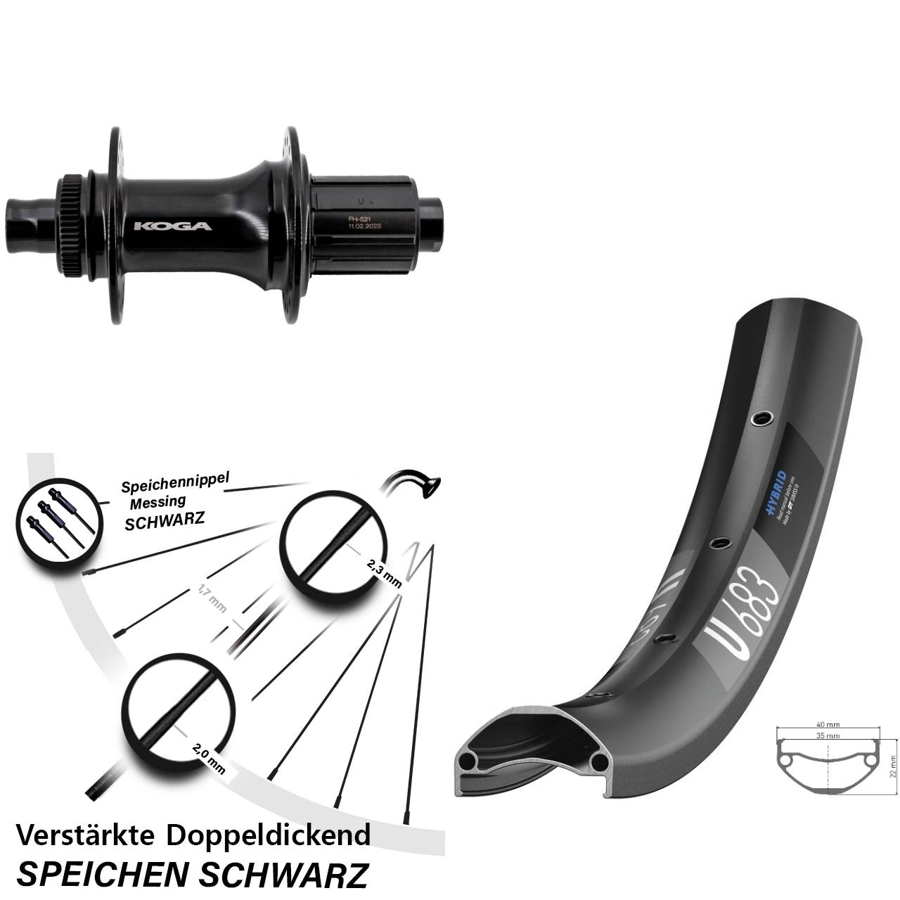 DT Swiss U683 Formula ECT-148S 27,5 Zoll Hinterrad Centerlock 12x148 8-11 fach