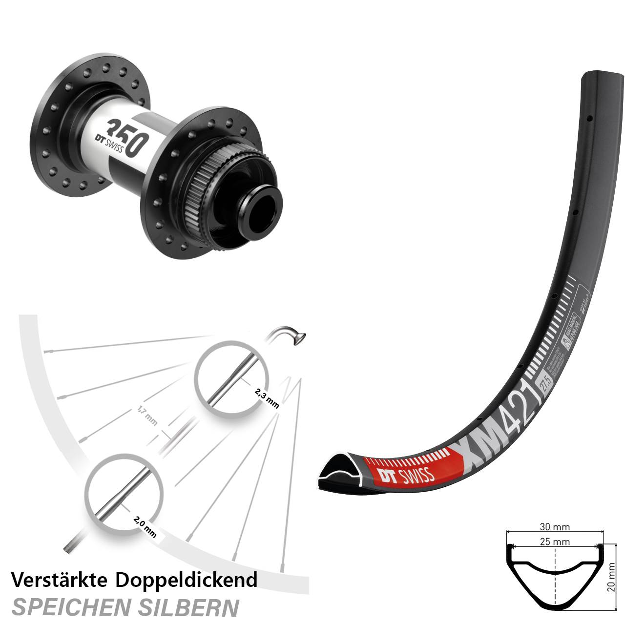 DT Swiss XM421 DT Swiss 350 29 Zoll Disc Laufrad 12x100