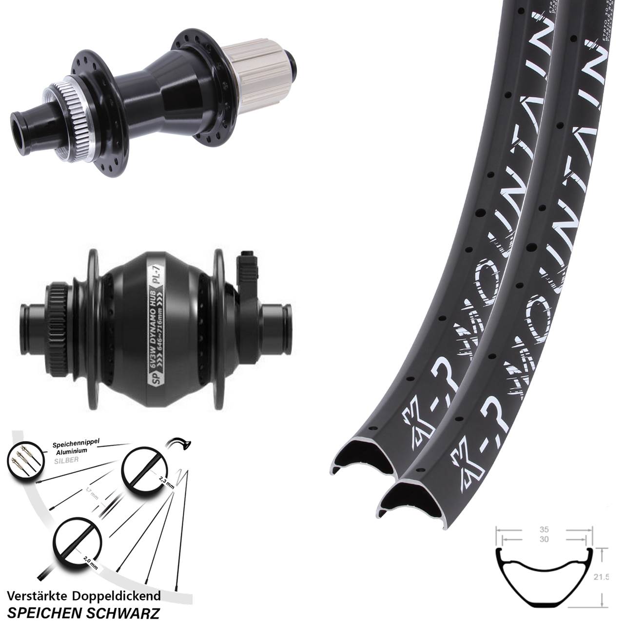 Laufradsatz Disc 12x100/142 29 Zoll KX-R Mountain Novatec CL-142 Shutter PL-7 8-12 fach