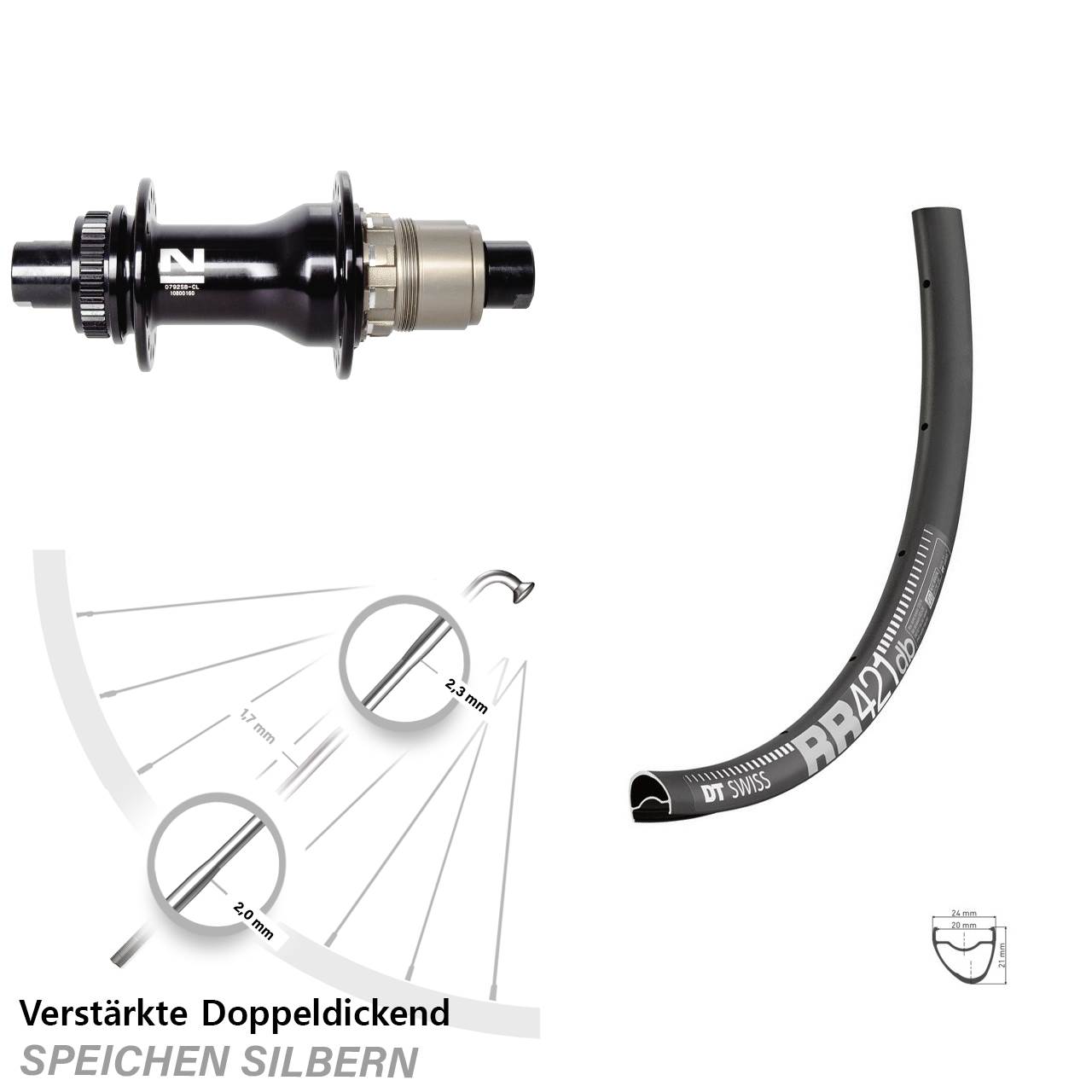 DT Swiss RR421 Novatec D792SB 28 Zoll Disc Laufrad 12x142 XDR 11-12 fach