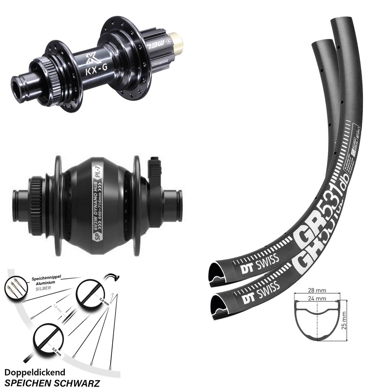 Laufradsatz 12x100/142 29 Zoll DT Swiss GR531 KX-G SP PL-7 Campagnolo N3W