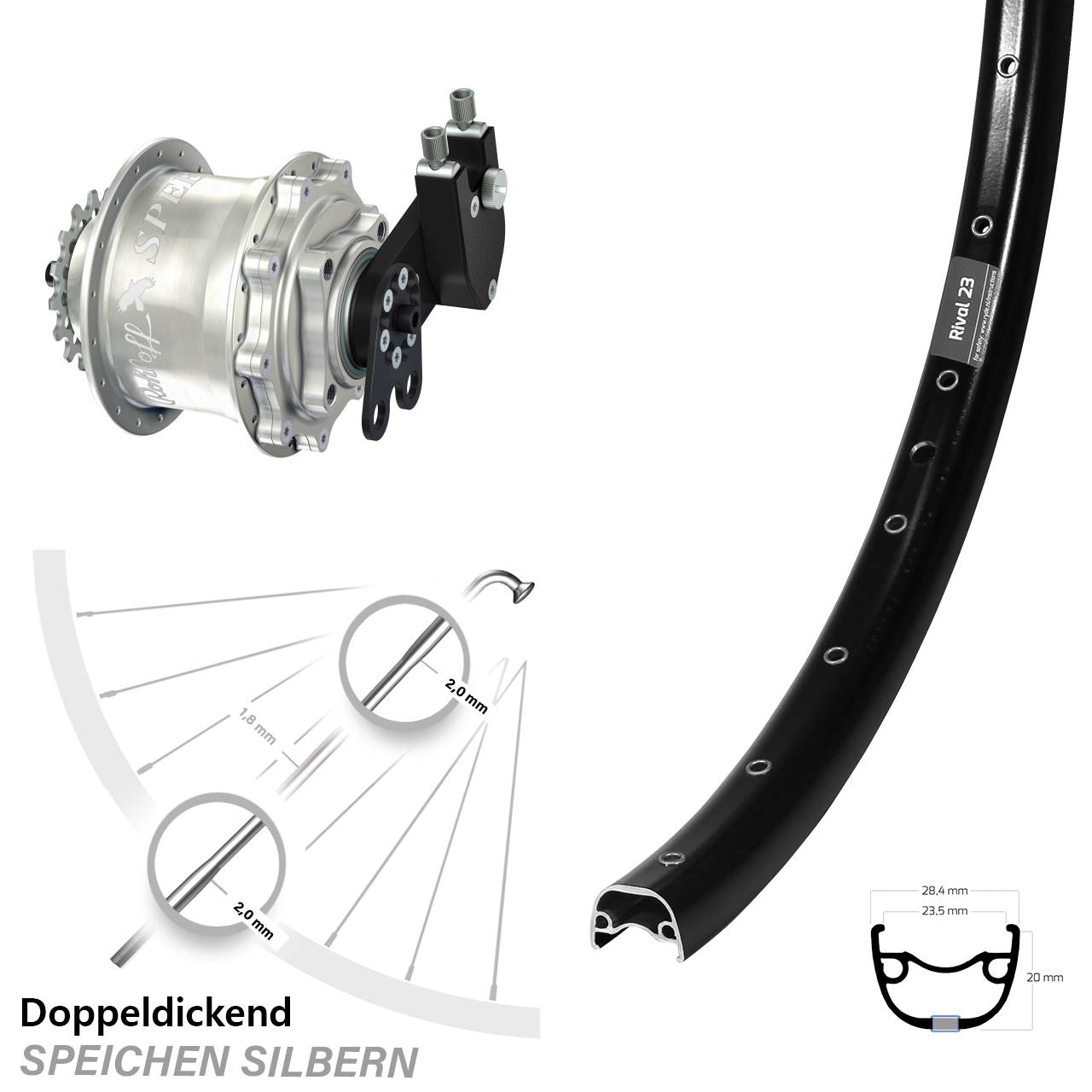 650B Ryde Rival 23 Rohloff Speedhub 500/14 CC DB