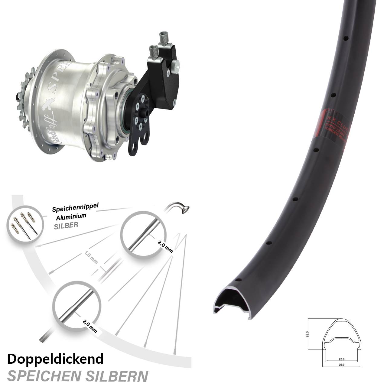 Disc Hinterrrad 27,5 Zoll KX Clue Rohloff Speedhub CC DB