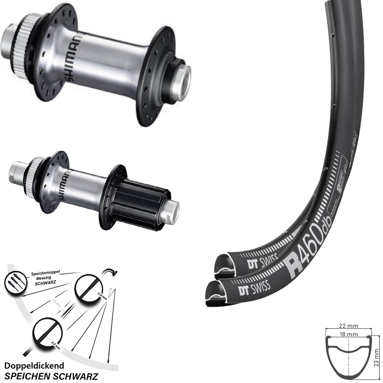 Disc Laufradsatz 28 Zoll DT Swiss R 460 Shimano GRX RS770 8-12 fach HG 12x100/142