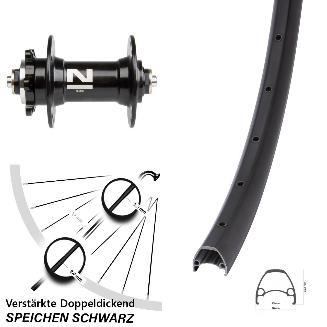 Disc Laufrad 29 Zoll Ambrosio Sport Novatec D041 QR