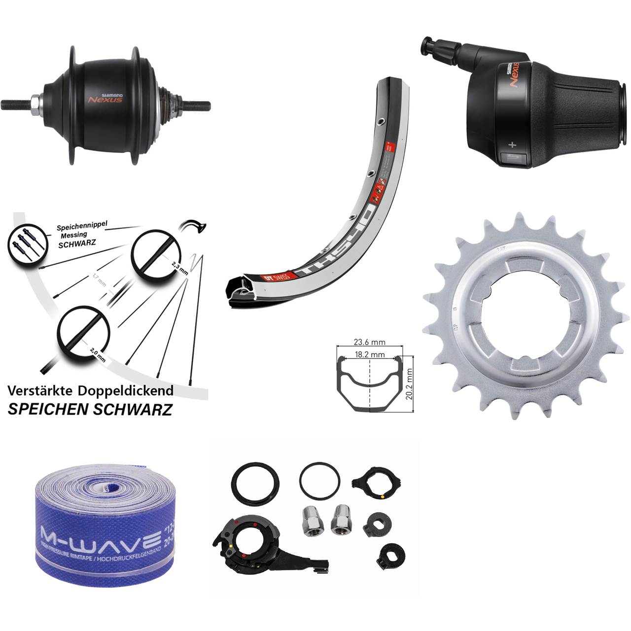 Hinterrad 28 Zoll DT Swiss TK540 Shimano Nexus 8 Gang Premium